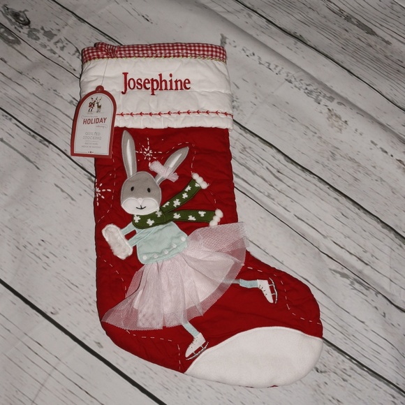 Pottery Barn Kids Holiday Pottery Barn Quilted Stocking Bunny